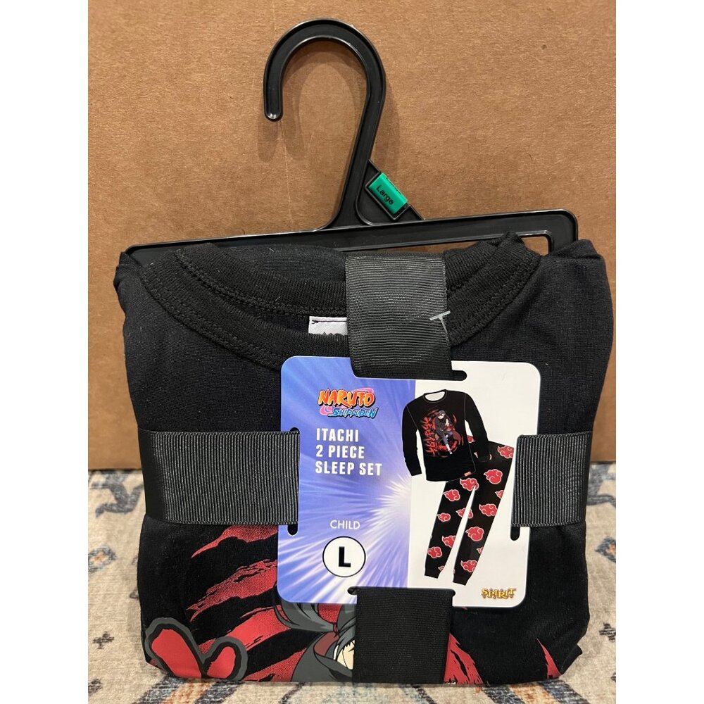 NARUTO Shippuden Itachi 2 Piece Sleep Set SZ CHILD LG Anime‎ Pajamas Brand New
